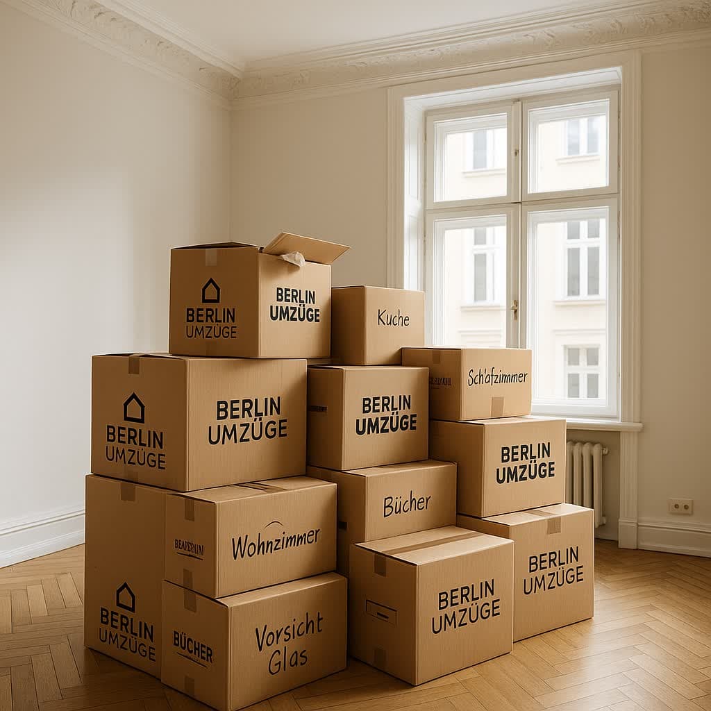 Privatumzug, Verladen des Umzugswagens in Berlin